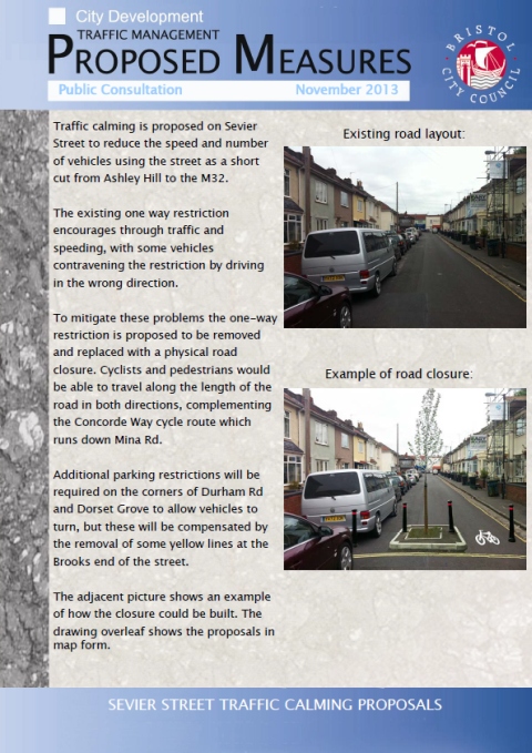Traffic regulation order TRO consultation leaflet example