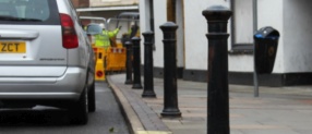 Bollards parking deterrent