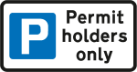 Parking Permits sign