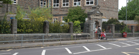 Pedestrian Guardrail near school