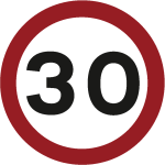 Speeding road sign