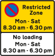 Ticket zone sign for TRO review