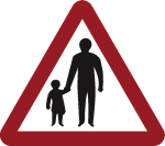 Walking road sign